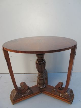 Great French Art Deco Round Side Table 08801 photo