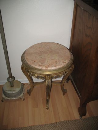 Pair Of French Provincial Marble Top Tables photo