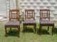 6 Pc Antique Heavy Carved Walnut Uk Parlor Set Chaise Mama Papa & 3 Side Chairs 1800-1899 photo 3