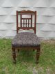 6 Pc Antique Heavy Carved Walnut Uk Parlor Set Chaise Mama Papa & 3 Side Chairs 1800-1899 photo 8
