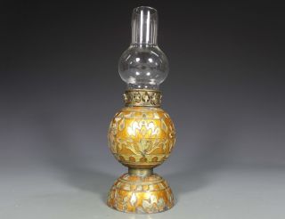Chinese Old Closionne/ Glass Collectibles Decorated Handwork Oil Lamp photo