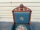 50133 Antique Victorian Walnut Chair With Needlepoint Seat 1800-1899 photo 1