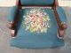 50133 Antique Victorian Walnut Chair With Needlepoint Seat 1800-1899 photo 5