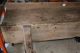 Long Antique Work Bench Mercantile Industrial Table With Large Planks Vise 1900-1950 photo 1