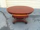 50240 Antique Empire Oval Mahogany Library Foyer Table W/drawer 1900-1950 photo 1