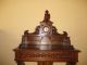 Rare Toscana Walnut Period Antique Desk Chair Cupid Clock Italy 1800-1899 photo 2