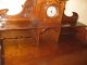 Rare Toscana Walnut Period Antique Desk Chair Cupid Clock Italy 1800-1899 photo 7