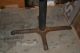Antique Vintage Table Iron Base With Lath Board Top Industrial Salvage Repurpose 1900-1950 photo 1