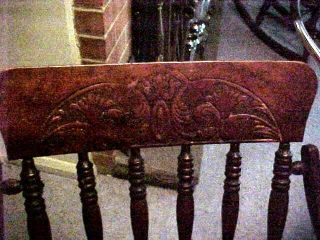 Rare Vintage High Chair - Carved Wood photo