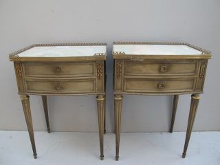 French Pair Of Louis Xvi Patinated Nightstands 08705 photo