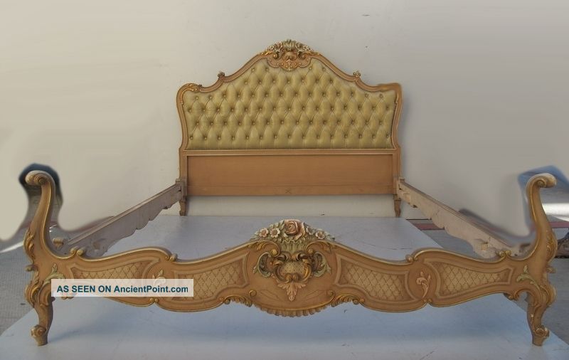 French Louis Xv Patinated Full Bed 08699 Post-1950 photo