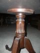 Vintage 2 Round Tier Wooden Table With Flared 3 Legs 1900-1950 photo 2