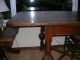 Dining Or Game Table Antique Oak 1920’s Real 1900-1950 photo 5