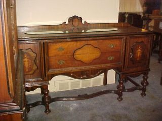 Antique Coleman Dining Room Buffet/sideboard - Gorgeous Inlay - Early 1900 ' S photo