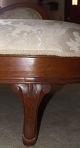 Antique Vintage French Chaise Swan Motif Hand Carved Mohagany Reupholstered 1900-1950 photo 4