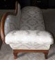 Antique Vintage French Chaise Swan Motif Hand Carved Mohagany Reupholstered 1900-1950 photo 7