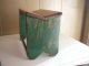 Antique Wooden Step Stool / Foot Stool - Stained Painted Green Unknown photo 4