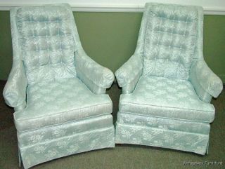 6036: Mid - Century Hollywood Regency Pair Accent Lounge Chairs photo