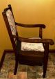 Antique,  C.  1860,  Wood,  Mahogany,  Adult Commode/potty Arm Chair And Chamber Pot. 1800-1899 photo 7