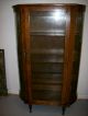 Antique Bow Front China Cabinet 1900-1950 photo 3