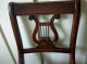 Two (2) Vintage Duncan Phyfe Lyre Harp Back Mahogany Dining Room Chairs 1900-1950 photo 5