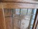 Antique Oak Cabinet New Leaded Overlay Glass Doors 1900-1950 photo 2