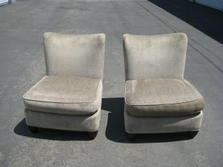Baker / Barbara Barry Upholstered Slipper Chair N 455 (1 Of 2) photo