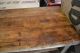 Vintage Butcher Block Table Wood Frame On Casters Workbench Kitchen Island Unknown photo 2