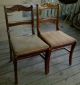 Two (2) Vintage French Rose Carved Back Mahogany Dining Room Chairs 1900-1950 photo 2