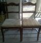 Two (2) Vintage French Rose Carved Back Mahogany Dining Room Chairs 1900-1950 photo 6