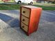 Vintage Mid - Century Modern Solid Wood Nightstand Sikes Furniture Leather Unique 1900-1950 photo 1