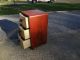 Vintage Mid - Century Modern Solid Wood Nightstand Sikes Furniture Leather Unique 1900-1950 photo 4