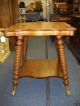 Refinished Antique Oak Parlor Table With Claw Feet 1900-1950 photo 4