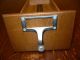 Antique Wood Library Card File Cabinet Box Drawer Part With Handle 1900-1950 photo 1