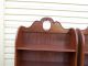 49392 Pair Cherry Open Bookcase Curio Cabinet S W/drawer Post-1950 photo 1
