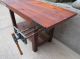 Vintage Solid Fur Wood Work Table W/ 10 