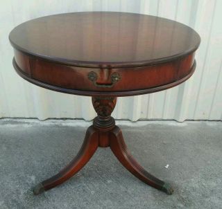 Antique Vintage Imperial End Coffee Lamp Game Table Federal Mid Century photo