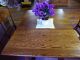 Antique Oak Farm Table Extension W/ Leaves Refinished Made In Usa 1900-1950 photo 2