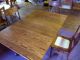 Antique Oak Farm Table Extension W/ Leaves Refinished Made In Usa 1900-1950 photo 4