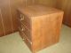 Antique Quarter Sawn Macey Oak Dovetailed 3 Drawer Box Filing Cabinet 1900-1950 photo 4