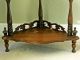 Highly Ornate Vintage Solid Wood Spindle Finials Rococo Style Corner Shelves 1900-1950 photo 5