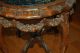 Gorgeous Antique Barbola Roses Swags Ornate Coffee Side Table Marble French 1900-1950 photo 7