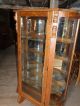 Quartersawn Oak China Cabinet With Lions Heads 1900-1950 photo 1