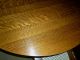Antique Oak Table Extension Table W/ 5 Leaves Solid 1/4 Sawn Oak Refinished 1900-1950 photo 4