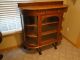 Early 1900 ' S Antique Oak China Cabinet With Curved Glass - Outstanding Condition 1900-1950 photo 1