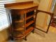 Early 1900 ' S Antique Oak China Cabinet With Curved Glass - Outstanding Condition 1900-1950 photo 2