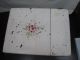 Vintage Wood Three Drawer Cabinet Hand Painted White With Flowers 1900-1950 photo 6