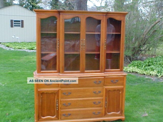 Vintage Antique China 2 Two Piece Cabinet Red Cedar 1900-1950 photo