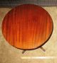 All Wood Ca1920 ' S Mahogany Drum Table;1 Drawer; Metal Claw Feet; 28.  5 