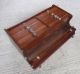 Rare Antique Solid Walnut Wood Dentist Wall Cabinet/jewelry Box Chest Of Drawers 1900-1950 photo 3